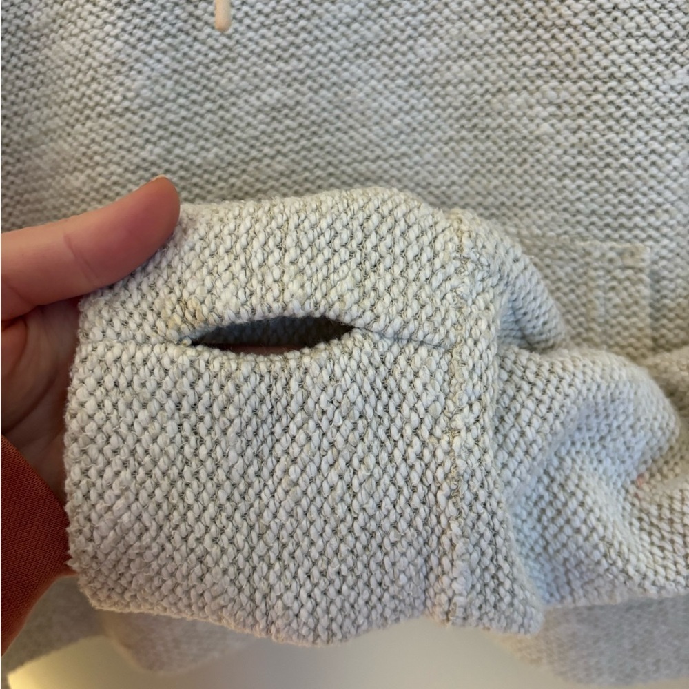Aerie Gray Textured Cowl Neck Sweatshirt | Athleisure | Boating | Beachside - Picture 4 of 8